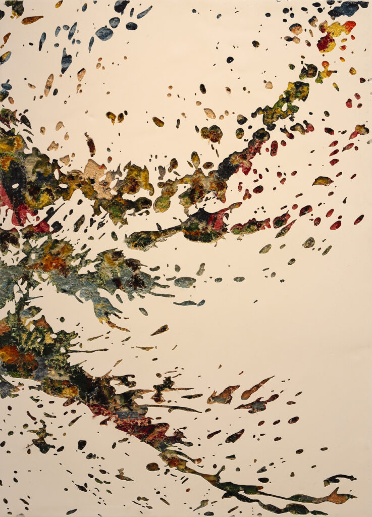 'Aspersion' de Clarence Guéna, exposé à la manufacture de Roubaix (2021).